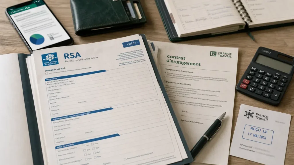 apres demission rsa : dossier CAF et contrat d’engagement