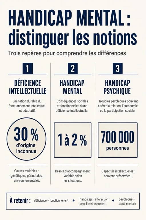 Le handicap mental expliqué avec différences, chiffres clés et repères essentiels