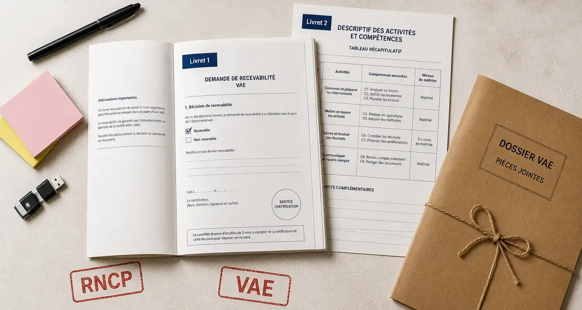 Bac en vae : livret 1, livret 2 et dossier VAE RNCP