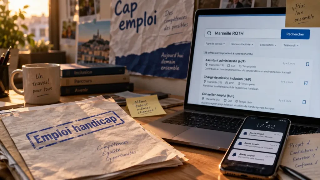 Emploi handicap à Marseille : 4 canaux pour trouver les bonnes offres et candidater efficacement