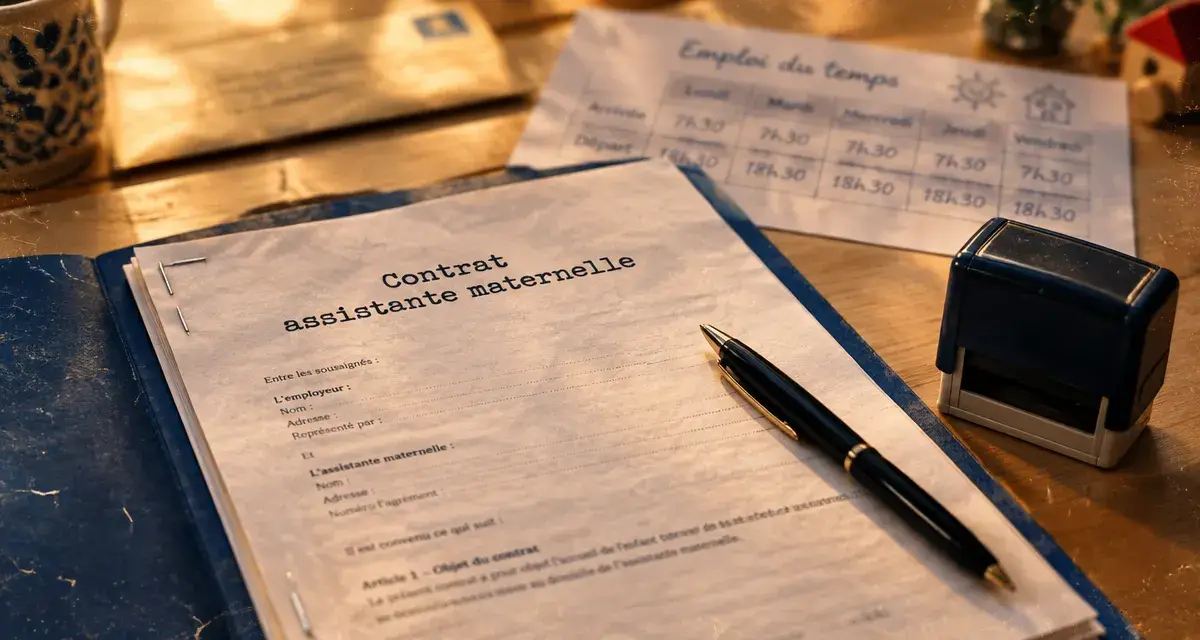 Contrat de travail assistant maternel à imprimer, pages prêtes à signer