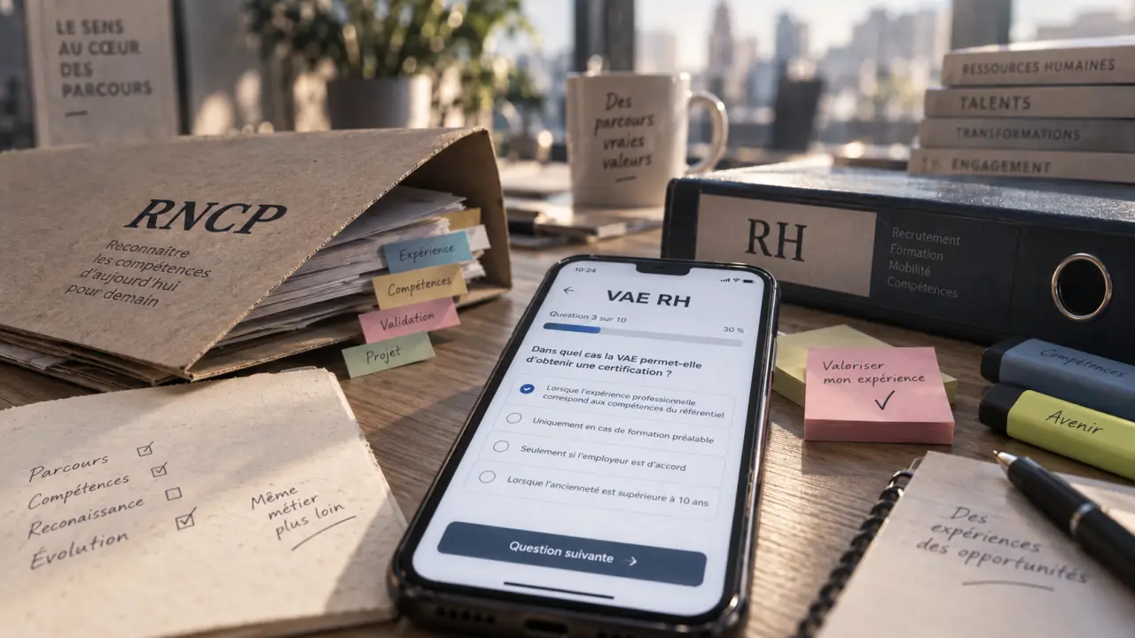 VAE ressources humaines : validation des compétences bloc par bloc